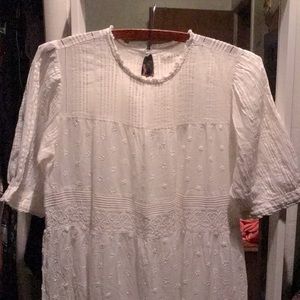 Doen size S sheer cotton lace dress